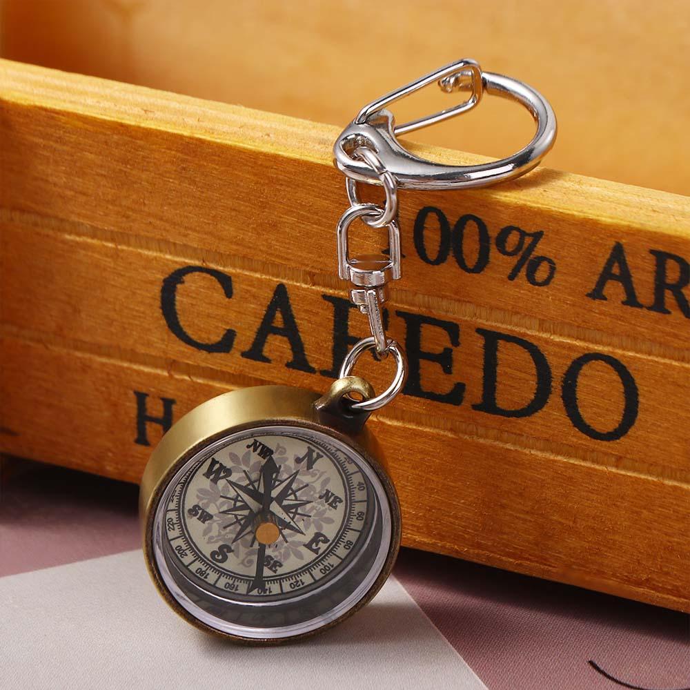 Gold Color Navigation Tools Po – Compass Keychain Mini Bewertung und Preis