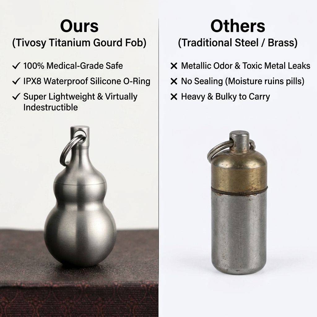 Tivosy Pure Titanium Lucky Gou – Pill Fob Capsule Bewertung und Preis
