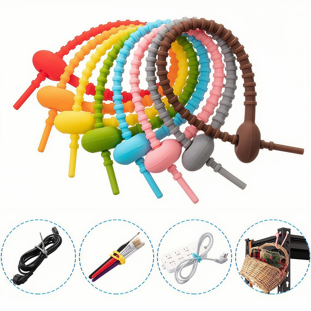 5/10PCS Silicone Reusable Bag  – Gear Tie Reusable Bewertung und Preis