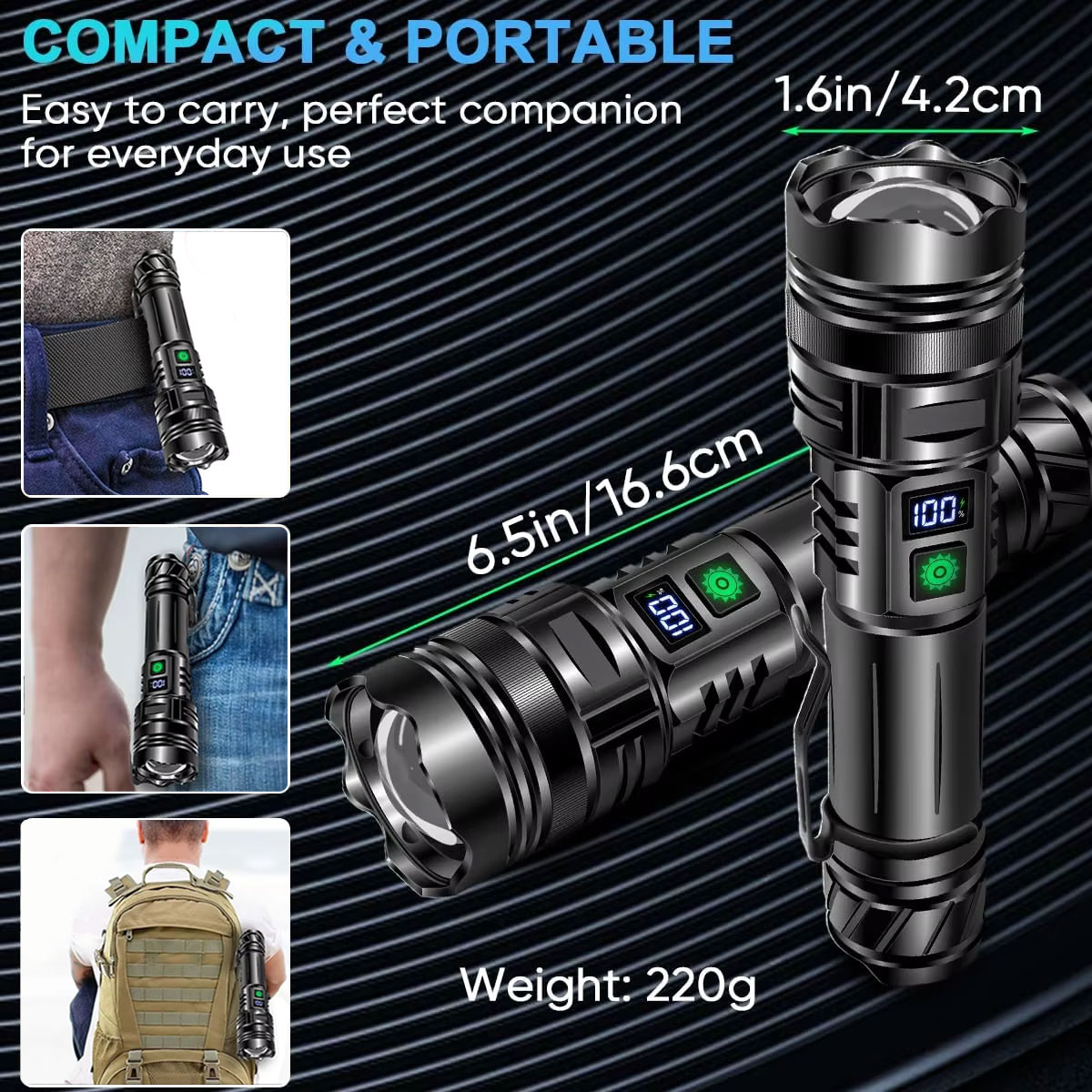 High Power LED Flashlight USB  – Edc Carry Pen Bewertung und Preis