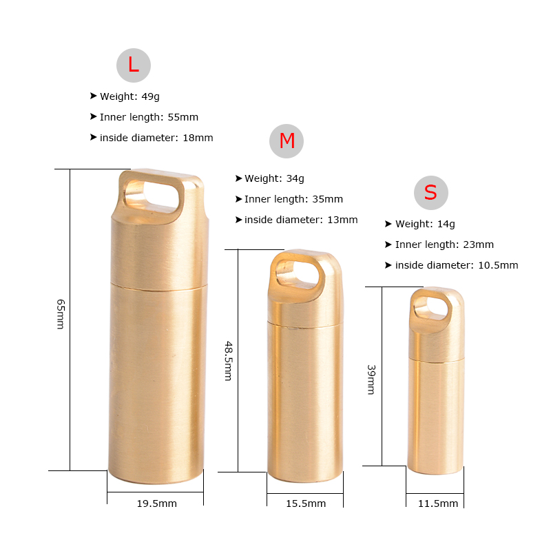 Brass Airtight Watertight Stor – Pill Fob Capsule Bewertung und Preis