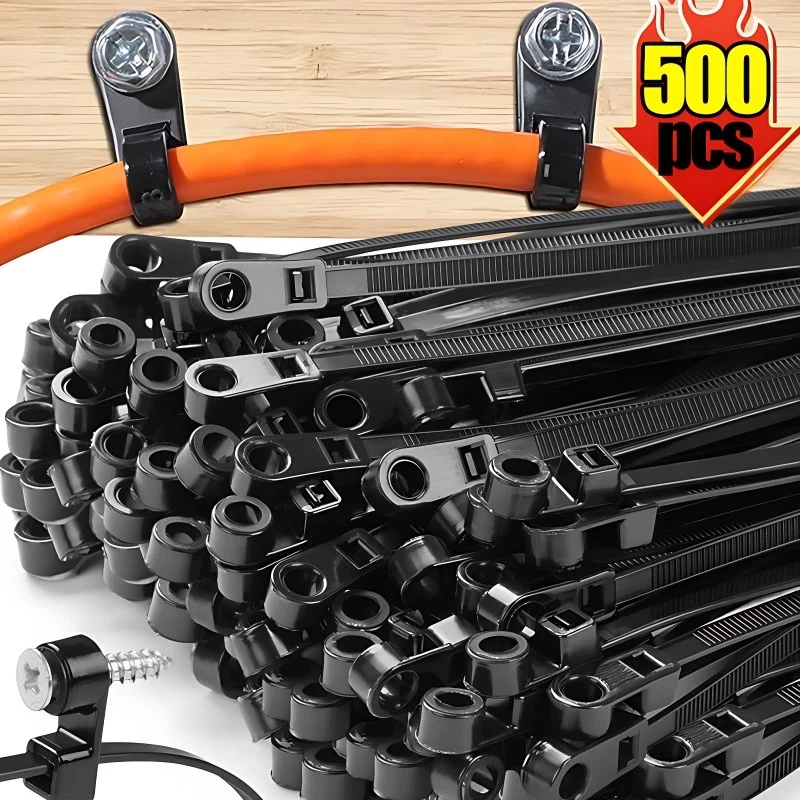 500/100PCS Screw Hole Cable Ti – Gear Tie Reusable Bewertung und Preis