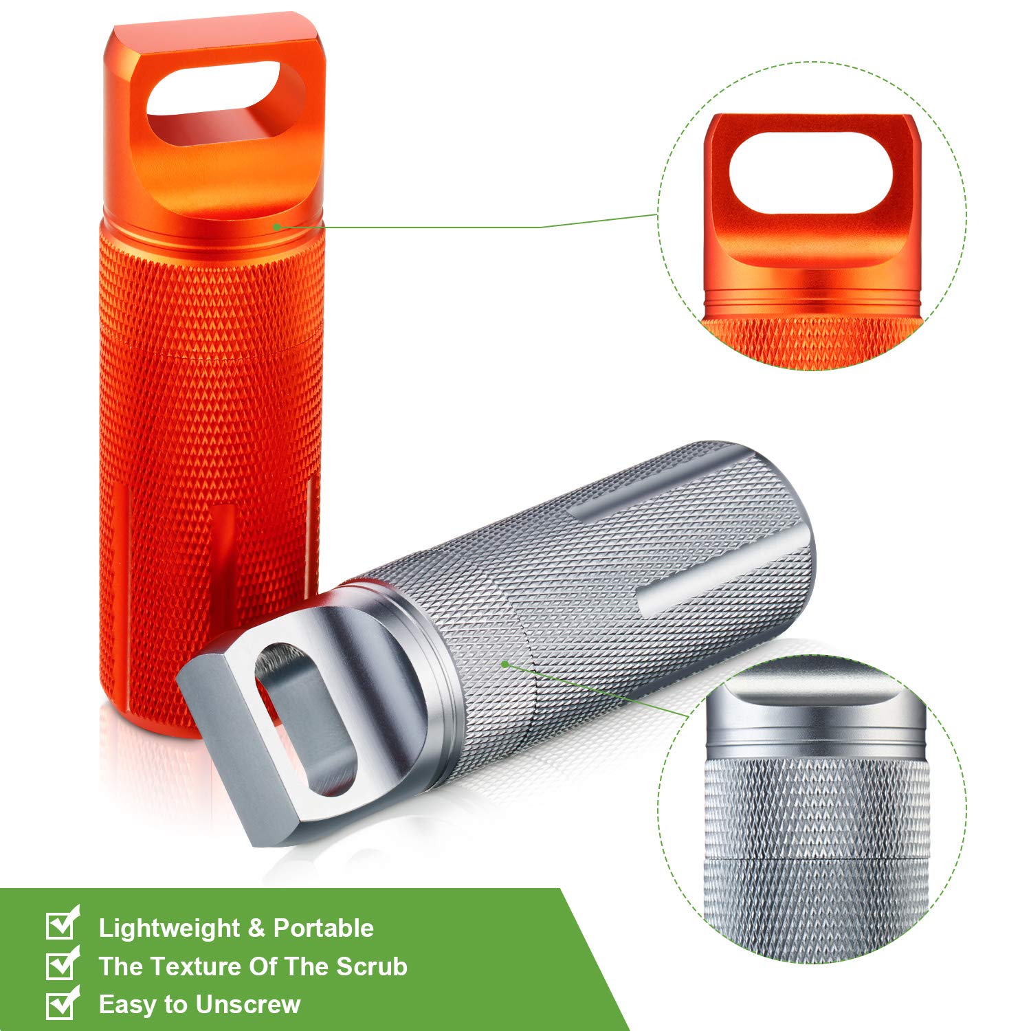 1Pack Aluminum Outdoor Dry Con – Pill Fob Capsule Bewertung und Preis