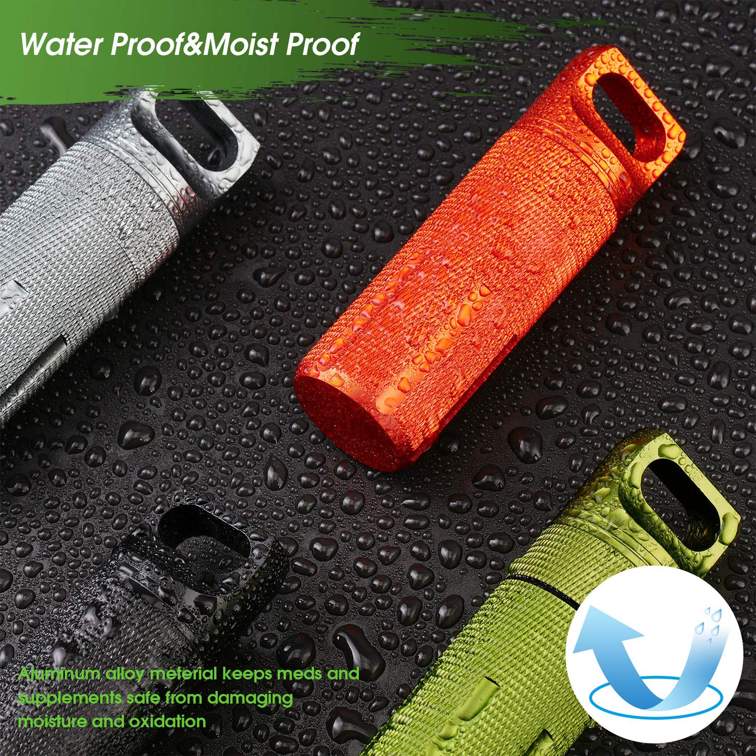 1Pack Aluminum Outdoor Dry Con – Pill Fob Capsule Bewertung und Preis