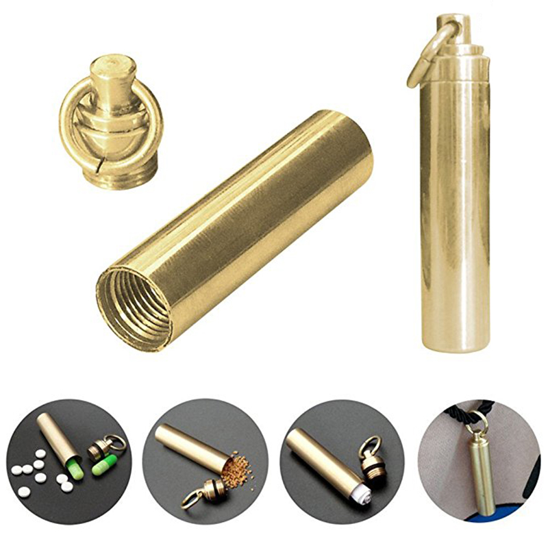 1 PC Solid Brass Waterproof Pi – Pill Fob Capsule Bewertung und Preis