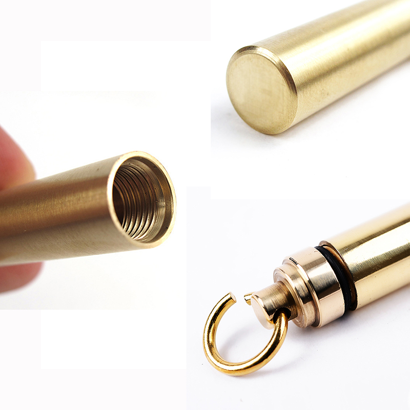 1 PC Solid Brass Waterproof Pi – Pill Fob Capsule Bewertung und Preis