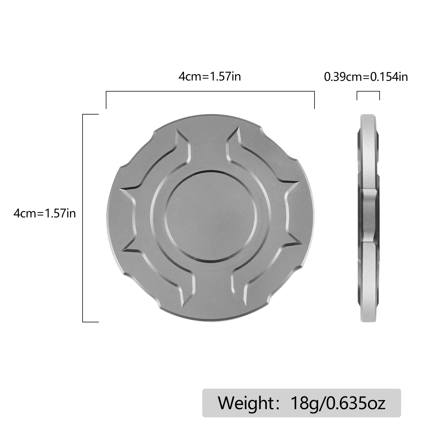 Titanium Alloy Poker Chip Fidg – Edc Carry Coins Bewertung und Preis