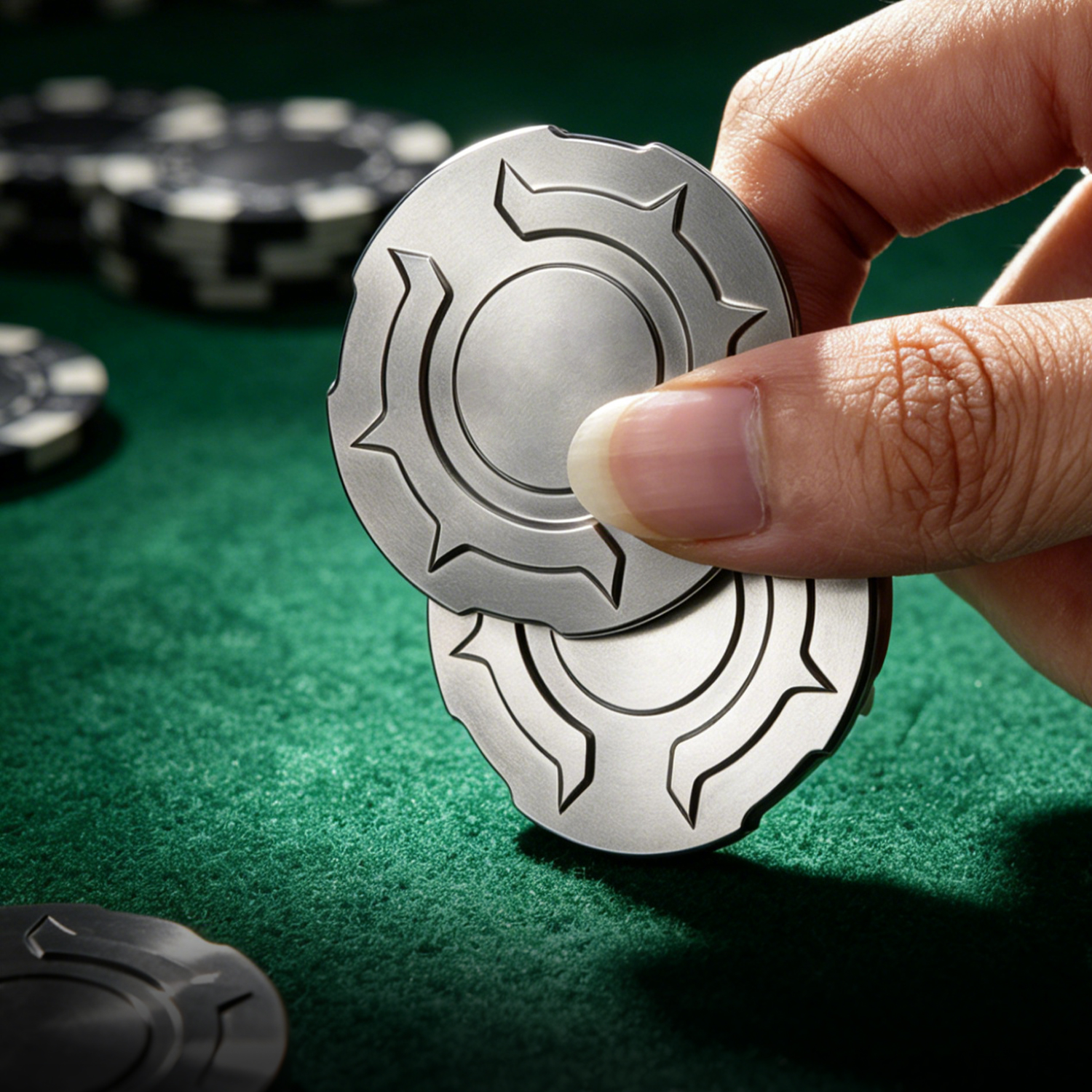 Titanium Alloy Poker Chip Fidg – Edc Carry Coins Bewertung und Preis